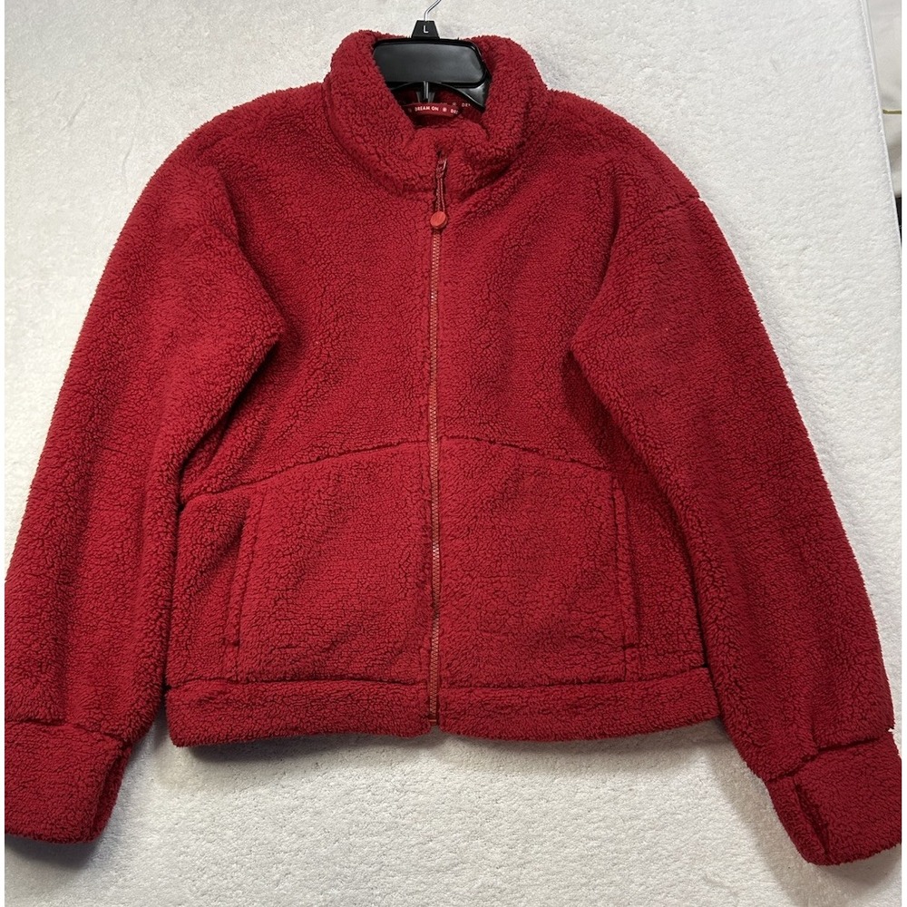 Athleta Girl Size 2XL Red Long Sleeve Full Zip So Toasty Tugga Fleece Jacket